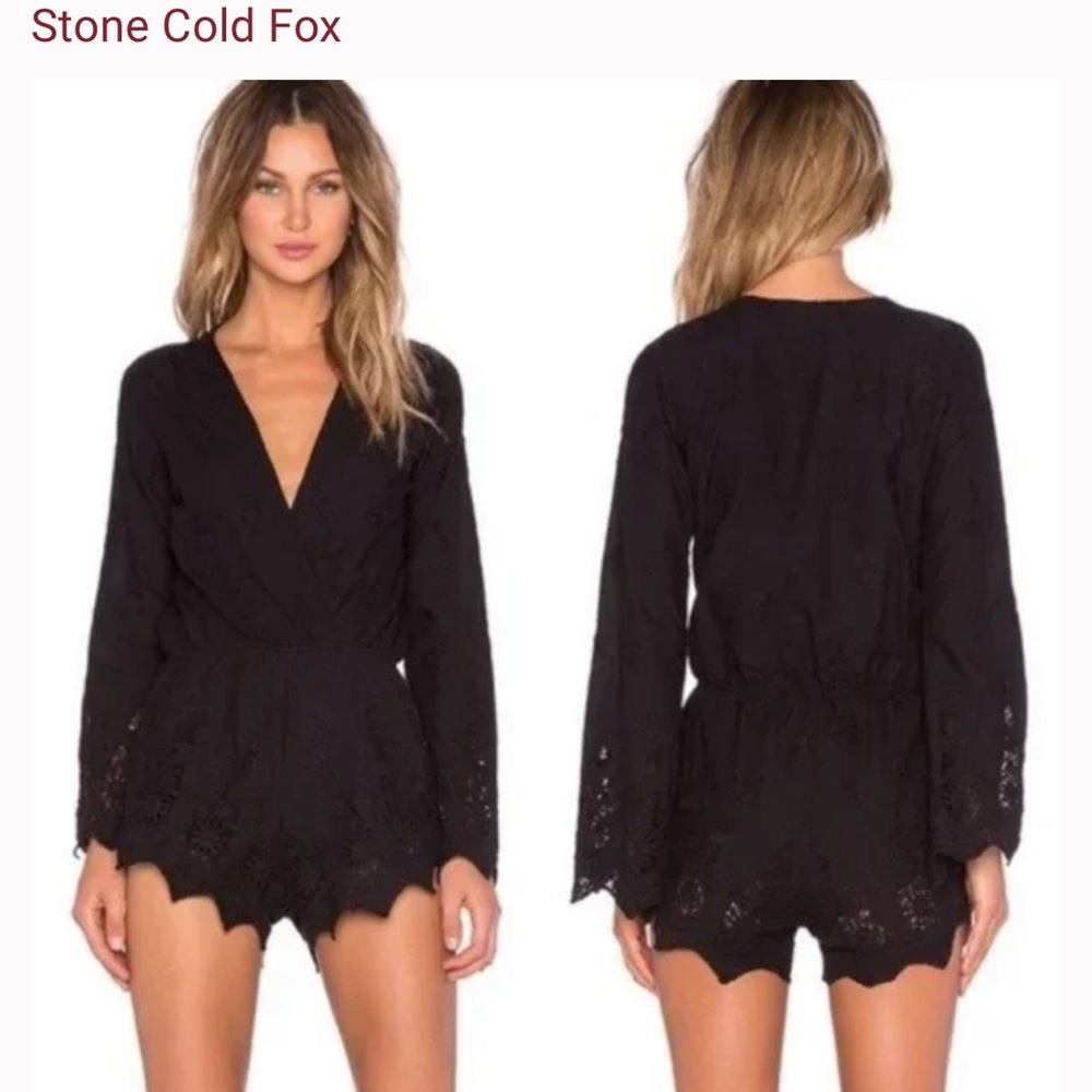 Stone Cold Fox Locals Romper in Black - Size M/L